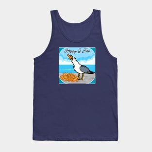 Happy Seagull with French Fry Tank Top